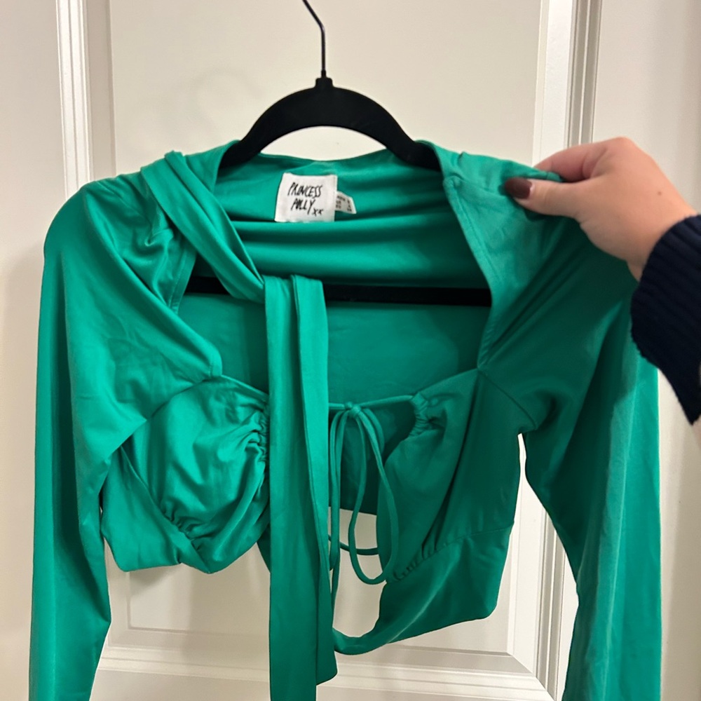 Princess Polly Wrap Long Sleeve Top